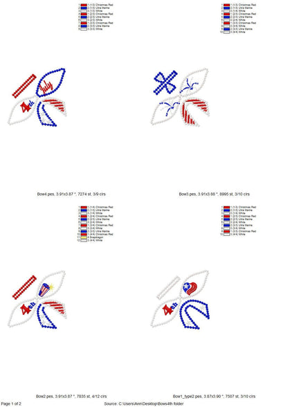 Patriotic 4th of July Bow 3D - image 3