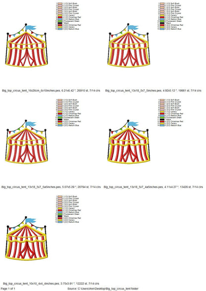 Top Circus Tent Applique - image 7