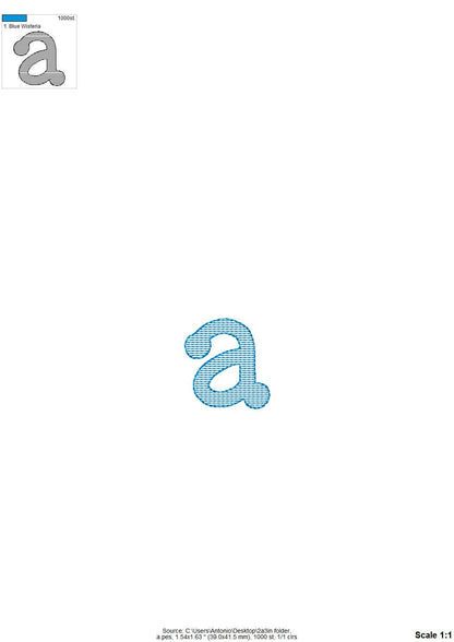 Quick light stitch fill Font Dot to Dot style kids alphabet machine embroidery designs Monogram letters many sizes 1.2 up to 4.4 inch, BX - image 7