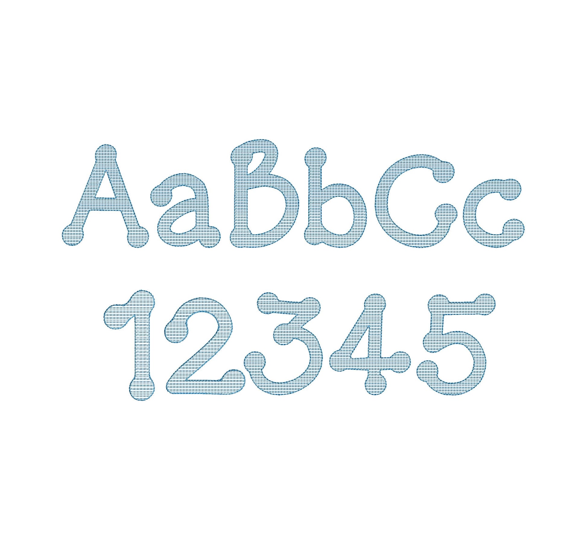 Quick light stitch fill Font Dot to Dot style kids alphabet machine embroidery designs Monogram letters many sizes 1.2 up to 4.4 inch, BX - image 9