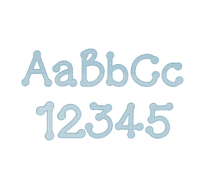 Quick light stitch fill Font Dot to Dot style kids alphabet machine embroidery designs Monogram letters many sizes 1.2 up to 4.4 inch, BX - image 9