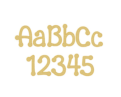 Quick light stitch fill Font Dot to Dot Kindergarten kids alphabet machine embroidery designs Monogram letters sizes 1 up to 2.6 inch, BX - image 9