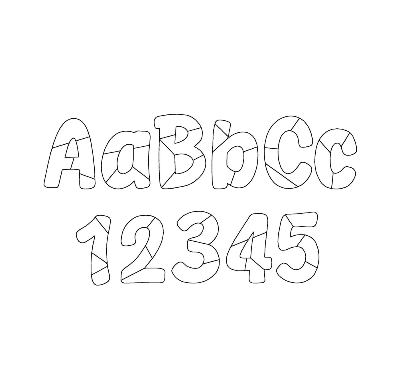 Raggedy Applique Patchwork Font