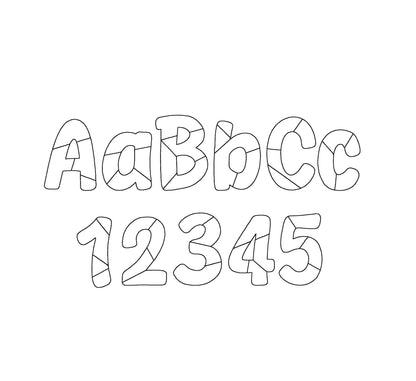 Raggedy Applique Patchwork Font