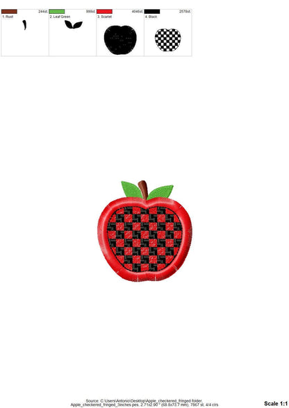 Patterned Fringed Apple