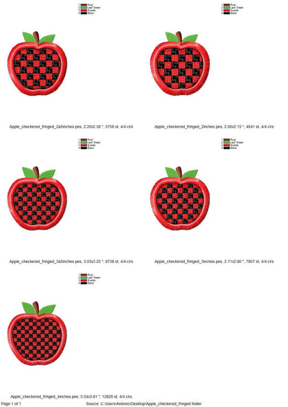 Patterned Fringed Apple