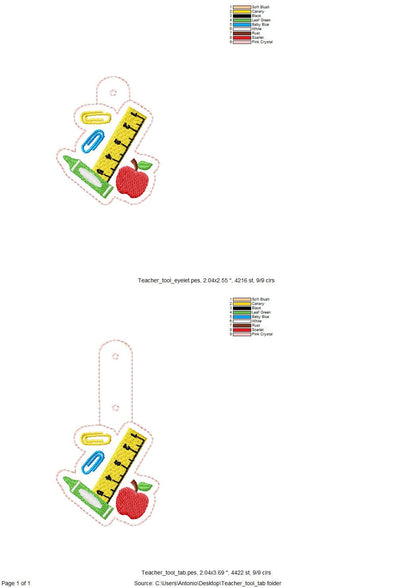 Back to School Teacher Tools Keychain