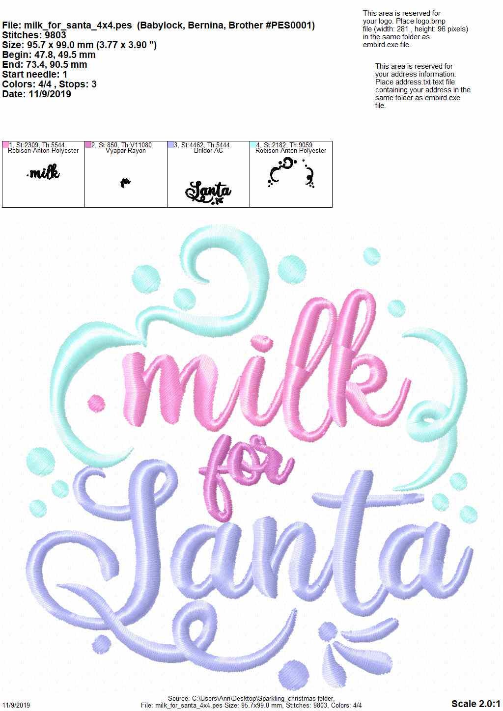 Sparkling Merry Christmas SET of 6 quotes saying machine embroidery designs Santa Claus quote kitchen napkin embroidery