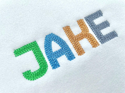 Light Fill Chain Block Font hand stitch effect machine embroidery designs alphabet letters numbers monogram mini sizes 1.2 up to 2.3 inch BX - image 1