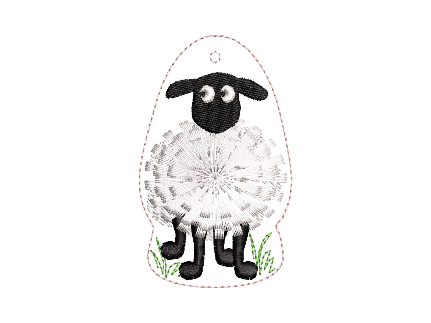 Fringed Fluffy Sheep Keychain