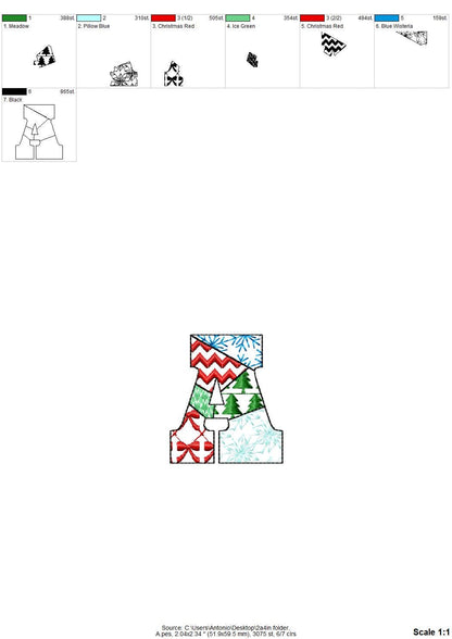 Christmas Patchwork Block Font