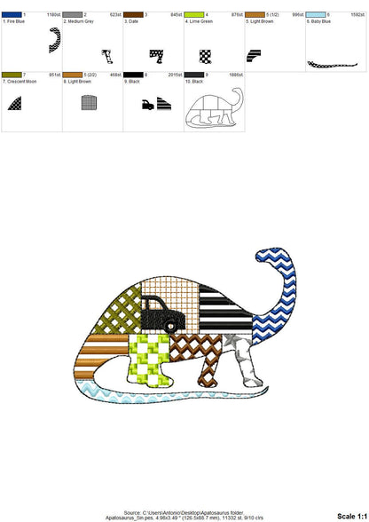 Patchwork Apatosaurus Dinosaur