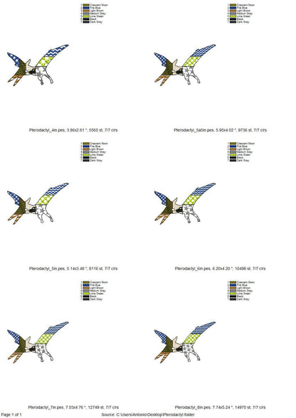 Patchwork Pterodactyl Dinosaur