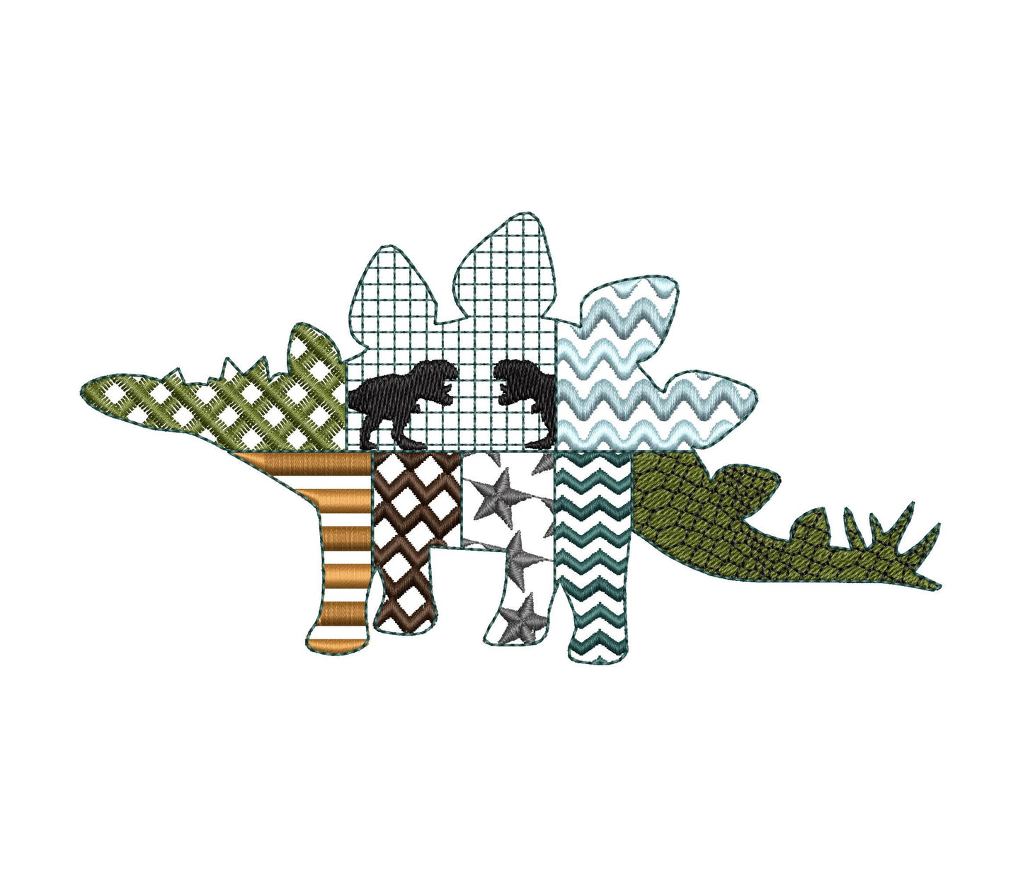 Patchwork Stegosaurus Dinosaur
