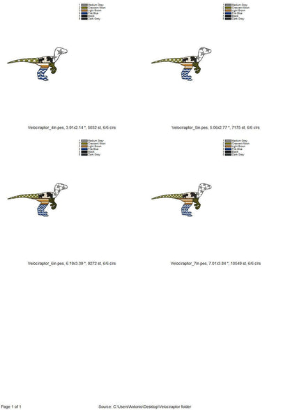 Patchwork Velociraptor Dinosaur