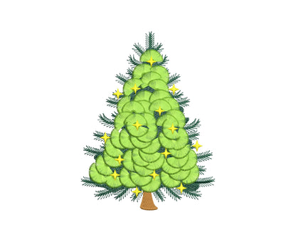 Big Fringed Fluffy Christmas Tree