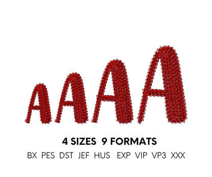 Light Fill Chain Font hand stitch effect Chain Bold Font machine embroidery designs alphabet letters numbers monogram 1.4 up to 2.7 inch, BX - image 6