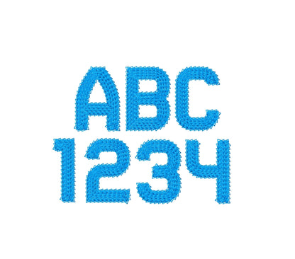 Light Fill Chain Block Font hand stitch effect machine embroidery designs alphabet letters numbers monogram mini sizes 1.2 up to 2.3 inch BX - image 9