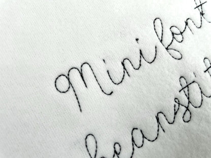 Bean Stitch Handwritten FONT quick light stitch script alphabet Monogram machine embroidery designs mini sizes 0.6 up to 1.8 inch, BX - image 4