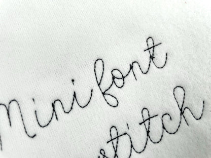 Bean Stitch Handwritten FONT quick light stitch script alphabet Monogram machine embroidery designs mini sizes 0.6 up to 1.8 inch, BX - image 6