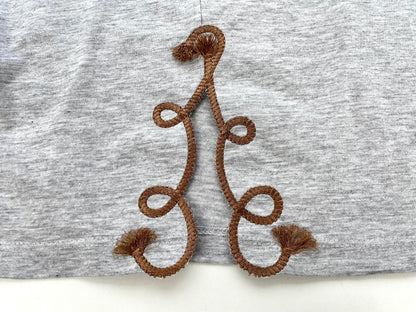 Cowboy Cowgirl Lasso Rope split side seam cutout side bow machine embroidery designs kids girls sweatshirt t-shirt outfit fringed tassel - image 7