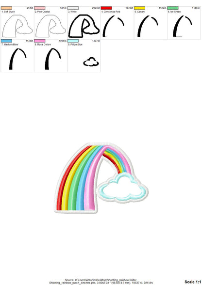 Rainbow and Cloud Applique Patch - image 4