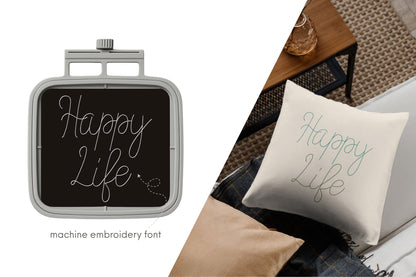 Handwritten Line FONT quick light bean stitch machine embroidery designs script alphabet Monogram letters assorted sizes 1 up to 3 inch, BX - image 4