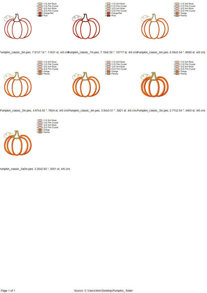 Classic Fall Pumpkin Applique - image 2