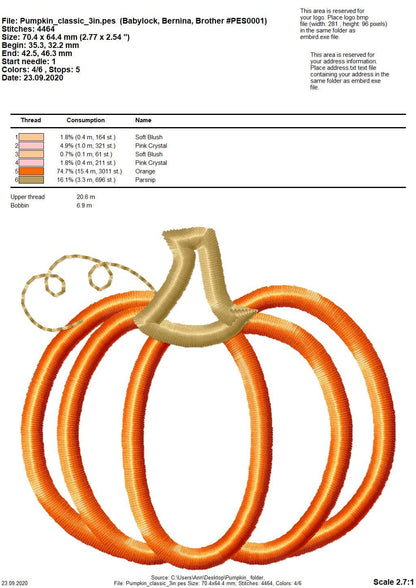 Classic Fall Pumpkin Applique - image 4