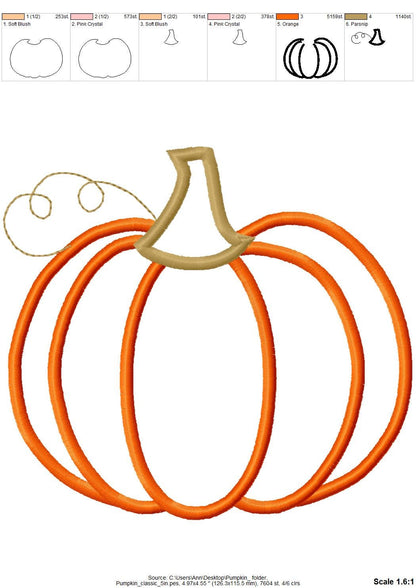 Classic Fall Pumpkin Applique - image 5