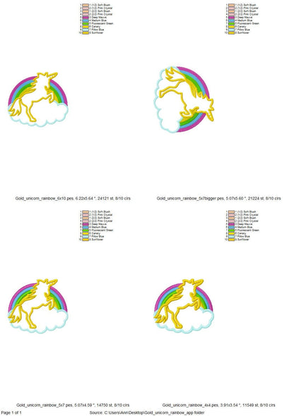 Rainbow Unicorn Applique - image 5