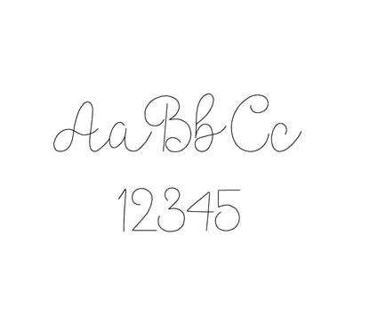 Bean Stitch Handwritten FONT quick light stitch script alphabet Monogram machine embroidery designs mini sizes 0.6 up to 1.8 inch, BX - image 9