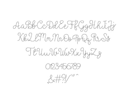 Bean Stitch Handwritten FONT quick light stitch script alphabet Monogram machine embroidery designs mini sizes 0.6 up to 1.8 inch, BX - image 7