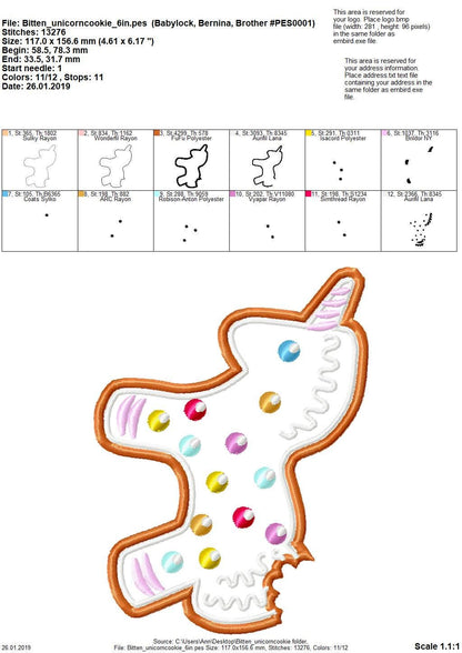 Bitten Gingerbread Man Unicorn Cookie - image 7