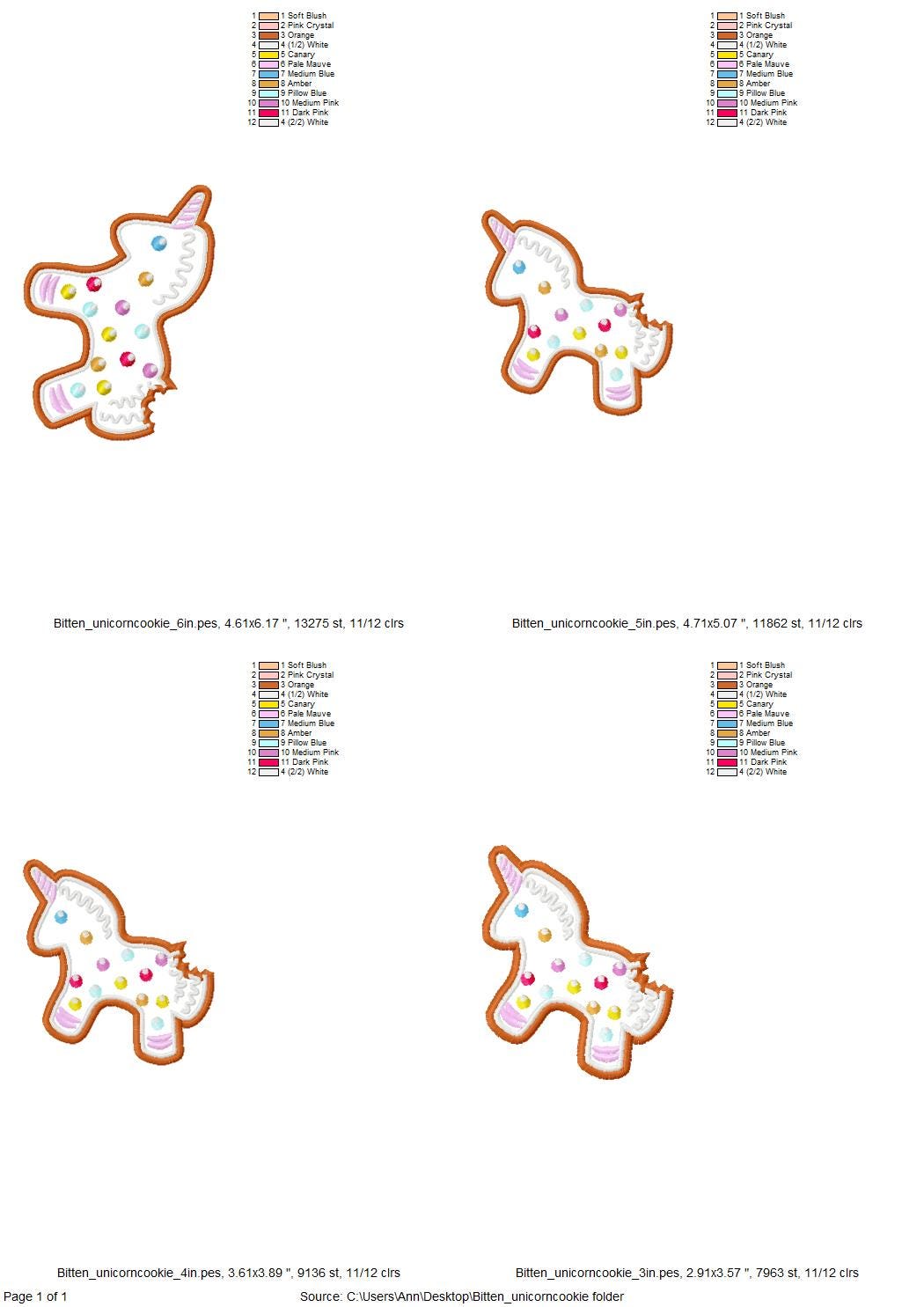 Bitten Gingerbread Man Unicorn Cookie - image 8