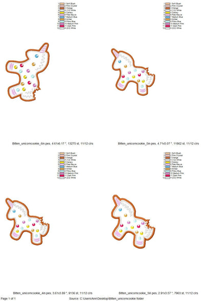 Bitten Gingerbread Man Unicorn Cookie - image 8