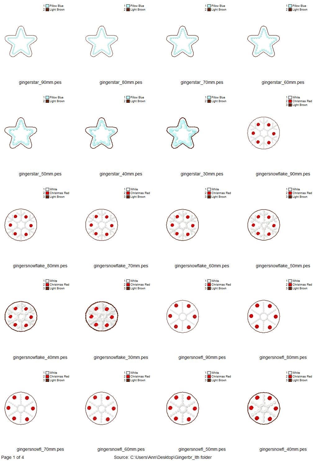 Sweet Home Gingerbread Man Feltie Set ITH - image 2