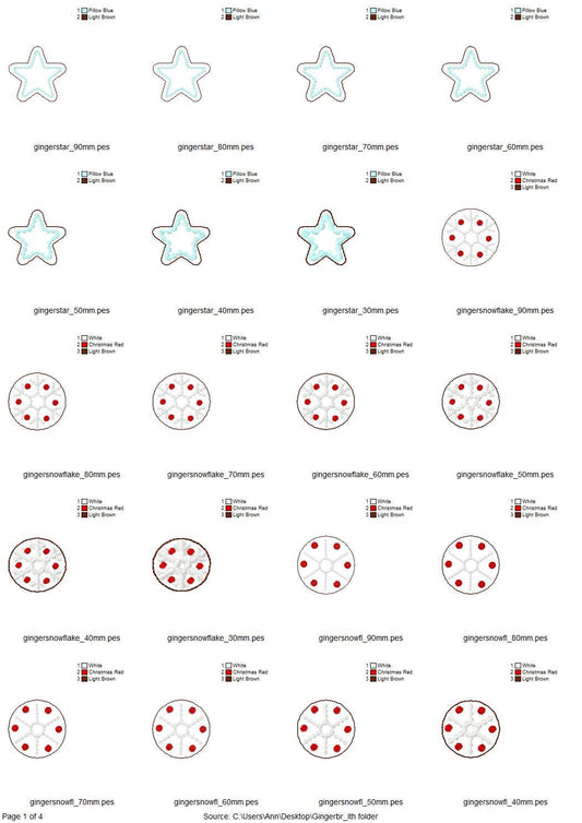 Sweet Home Gingerbread Man Feltie Set ITH - image 2