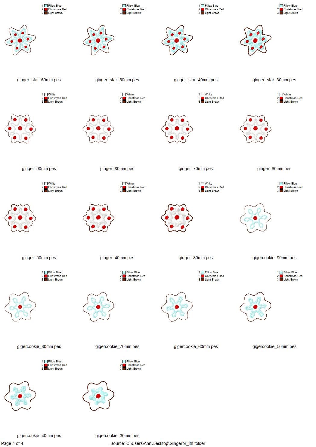 Sweet Home Gingerbread Man Feltie Set ITH - image 5