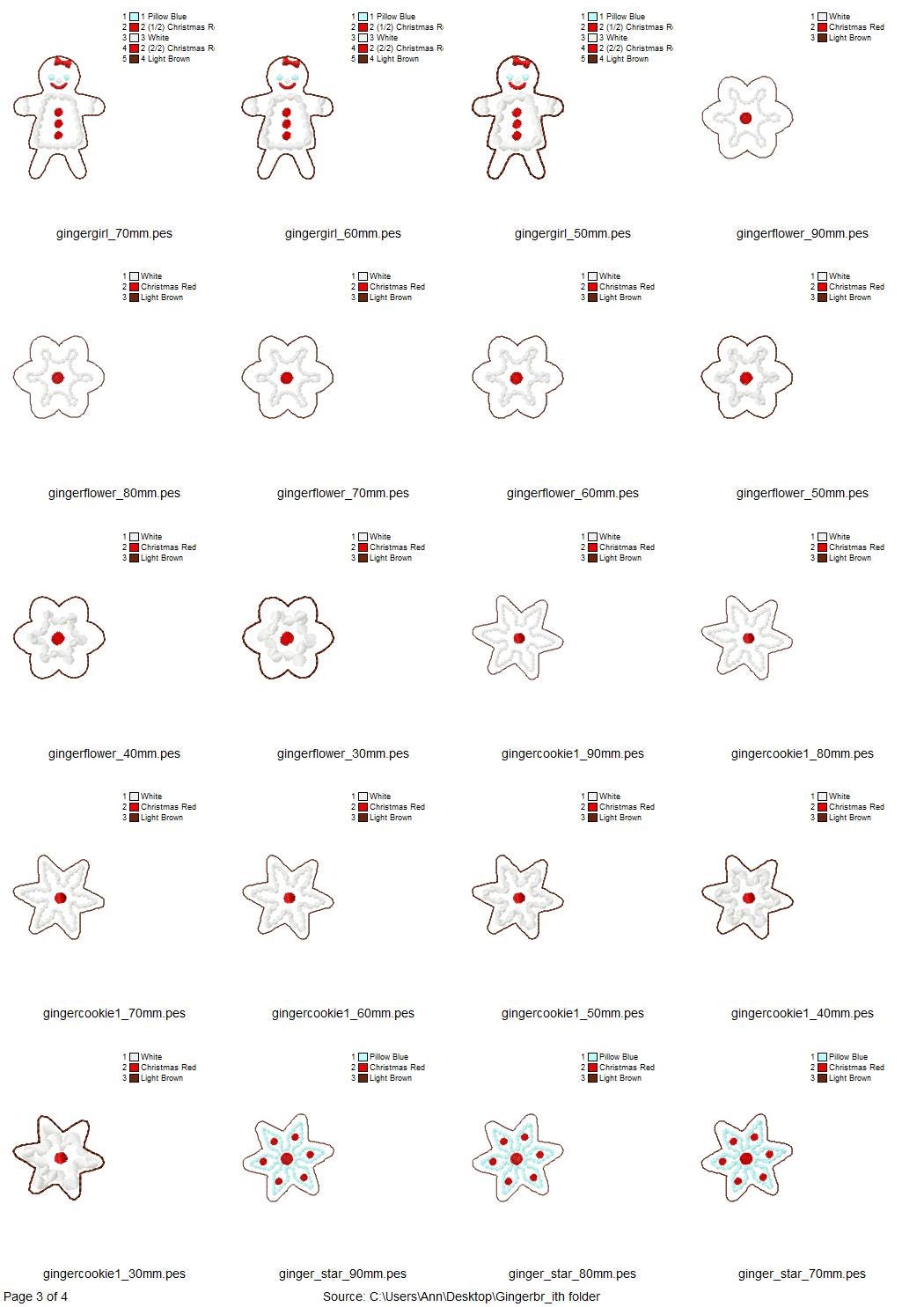 Sweet Home Gingerbread Man Feltie Set ITH - image 4