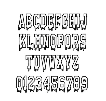Halloween Spooky Melted FONT Applique Varsity Collegiate Melting Dripping Alphabet Monogram machine embroidery designs sizes 3 up to 6 inch - image 3