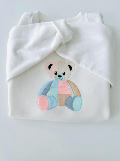 Cute little Patchwork Teddy Bear Applique machine embroidery designs baby kids girls boys soft Teddy design many sizes 4.5 up to 8 inches - image 8