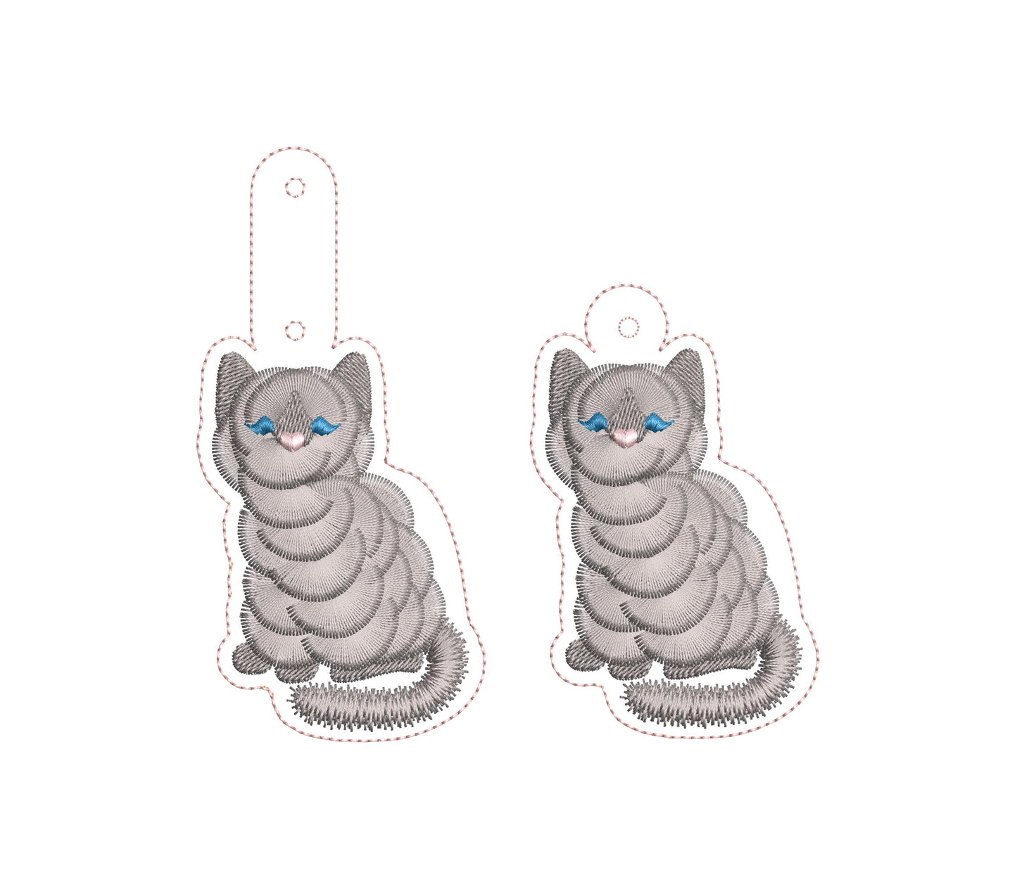 Fluffy Kitty Cat Keychain