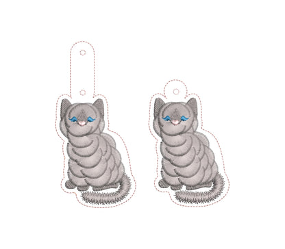 Fluffy Kitty Cat Keychain