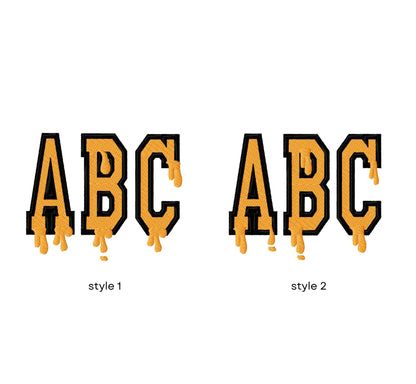 Halloween Spooky Melted FONT 2 styles Varsity Collegiate type kids best alphabet monogram machine embroidery designs fill stitch and outline - image 4