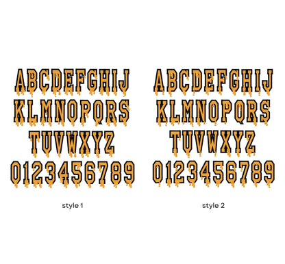 Halloween Spooky Melted FONT 2 styles Varsity Collegiate type kids best alphabet monogram machine embroidery designs fill stitch and outline - image 7
