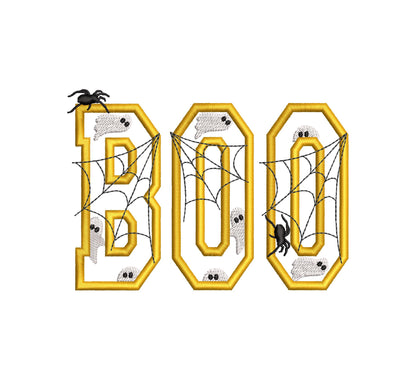 Halloween Spiderweb Ghost FONT Applique Set of 2 Varsity Collegiate Block Alphabet Monogram machine embroidery designs sizes 2.4 up to 5.3in - image 5