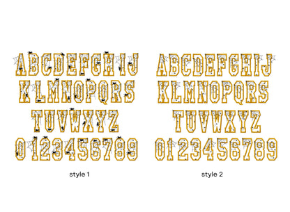 Halloween Spiderweb Ghost FONT Applique Set of 2 Varsity Collegiate Block Alphabet Monogram machine embroidery designs sizes 2.4 up to 5.3in - image 6