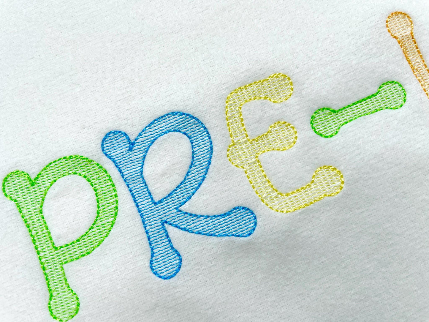Quick light stitch fill Font Dot to Dot Kindergarten kids alphabet machine embroidery designs Monogram letters sizes 1 up to 2.6 inch, BX - image 2
