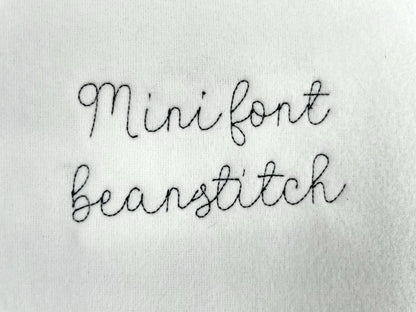Bean Stitch Handwritten FONT quick light stitch script alphabet Monogram machine embroidery designs mini sizes 0.6 up to 1.8 inch, BX - image 3